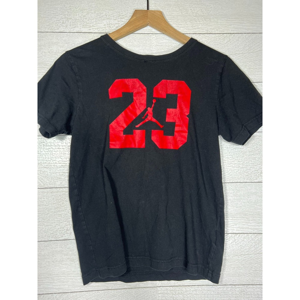 Michael Jordan Youth Large Black T Shirt #23 23 Jumpman Logo Basketball Chicago
